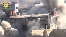 المعارضة السورية تفجر مبنى كانت تتمركز فيه قوات النظام