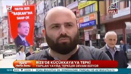 Rize'de İsmail Küçükkaya'ya tepki