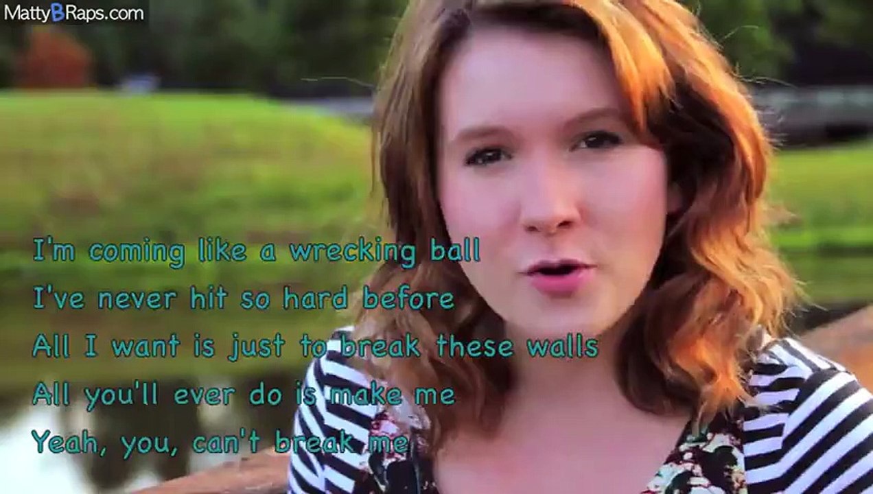 Miley Cyrus - Wrecking Ball (MattyBRaps Cover ft Athena Skye) (Lyrics on Video)