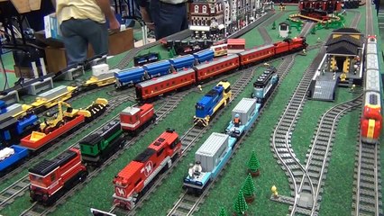 LEGO train and slot car crashes - Kaleen 2012