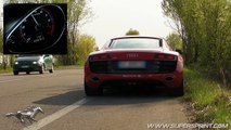 Audi R8 5.2 V10 - Supersprint Race Exhaust - Acceleration and flybies