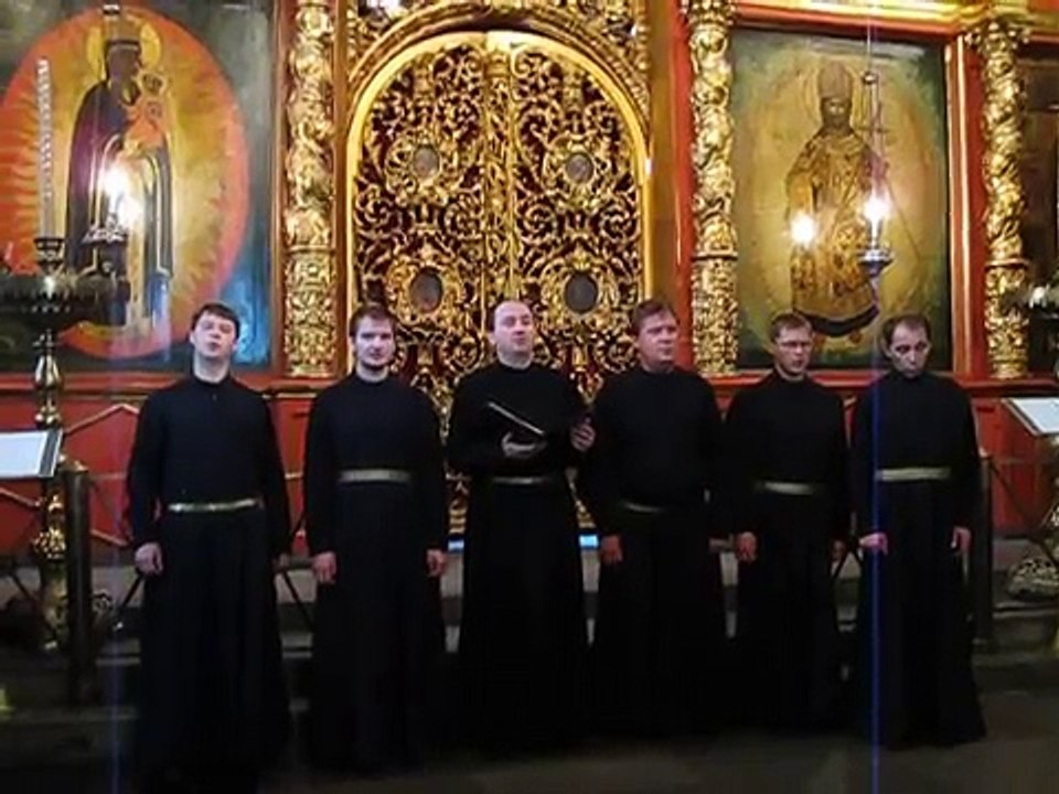 Russian Orthodox monks singing in the Kremlin