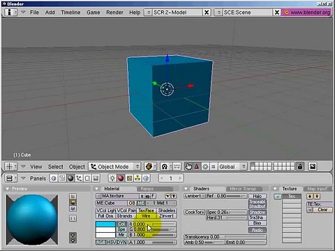 Applying simple materials and textures in Blender