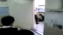 Korean teacher beats student with bamboo sword.