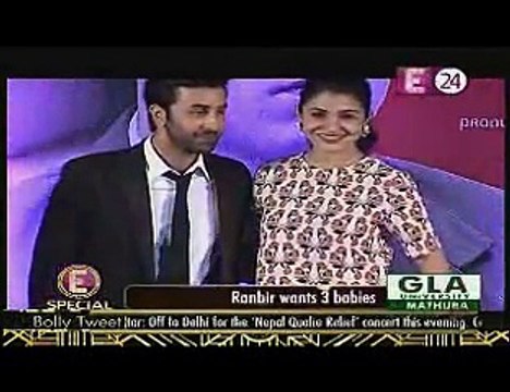 Ranbir Wants 3 Babies 10th May 2015 CineTvMasti.Com