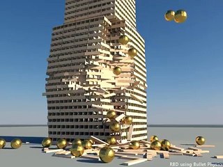 Over 5000 KEVA planks building - Bullet Physics