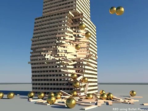 Over 5000 KEVA planks building - Bullet Physics