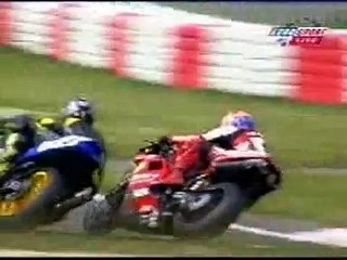 Race bikes crashes