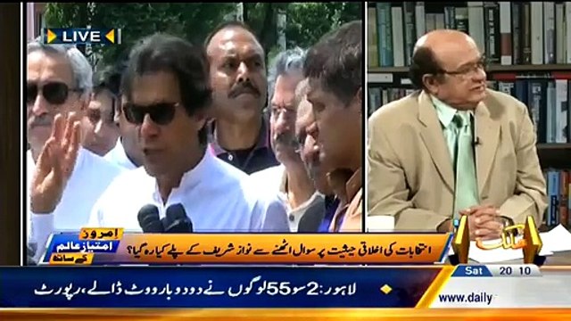 Today NADRA Report Clearly Shows NA-122 Is Also Rigged Imran Khan Was Right:- Imtiaz Alam