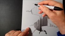Trick Art on Paper_ Drawing  3D Hole
