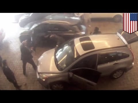 Carjacking caught on tape: Man steals new Lexus, crashes into cars, people at Miami Marriott hotel