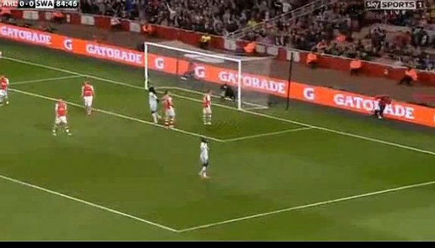 0-1 Bafétimbi Gomis Goal Technology Goal - Arsenal vs Swansea 11.05.2015