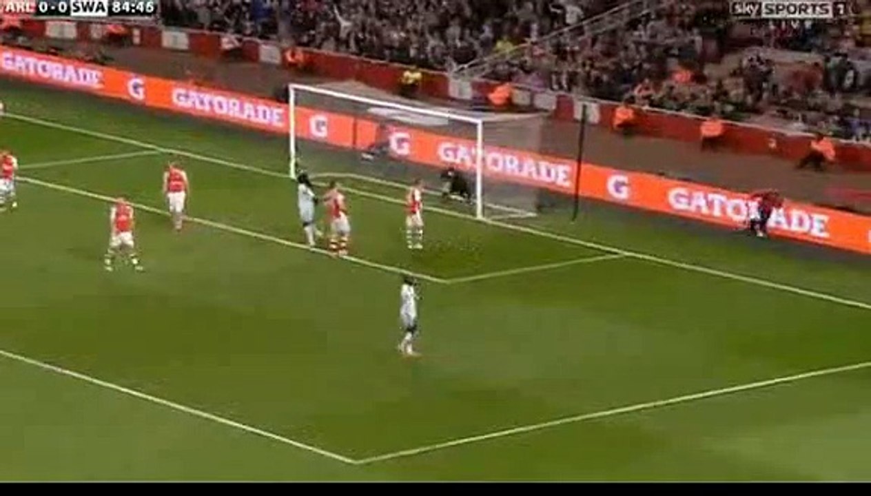 0-1 Bafétimbi Gomis Goal Technology Goal - Arsenal vs Swansea 11.05.2015