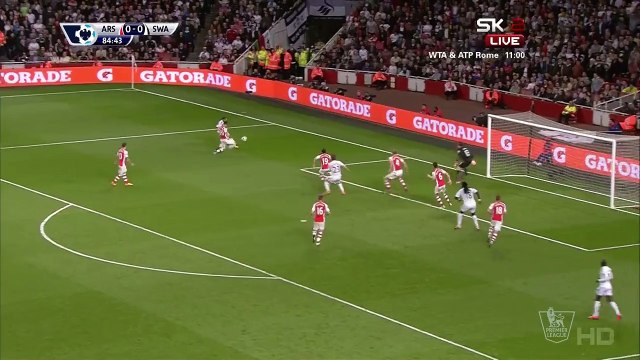 Bafetimbi Gomis 0_1 _ Arsenal - Swansea City 11.05.2015 HD