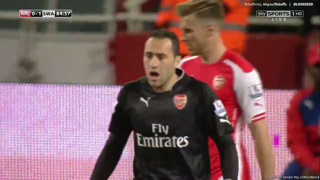 Bafetimbi Gomis Goal 0-1 (Helped by Goal line technology) Arsenal 0-1 Swansea City 11.05.2015