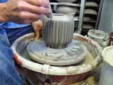 feathering vertical pottery