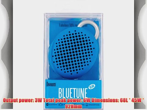 Divoom Bluetune Bean bluetooth Speaker for Smartphones - Retail Packaging - Blue