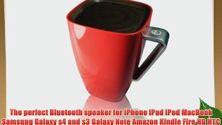 Music Cup Ultra Portable NFC Wireless Bluetooth Speaker - Fiery Red - Better Sound and Volume