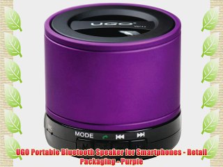 UGO Portable Bluetooth Speaker for Smartphones - Retail Packaging - Purple