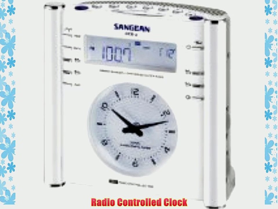 Sangean RCR-3 RCR-3 AM/FM Atomic Digital/Analog Clock Radio (White)