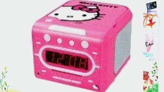 HELLO KITTY KT2053 AM/FM Stereo Alarm Clock Radio with Top Loading CD Player