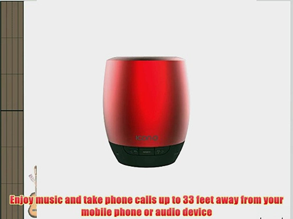 Icon Q - Boundless S2 Bluetooth v2.1 Speaker with Microphone - Red - QBS620