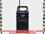 Pyle PWPBT250BK Rugged and Portable Bluetooth Speaker with FM Radio USB/SD Readers and Built-in
