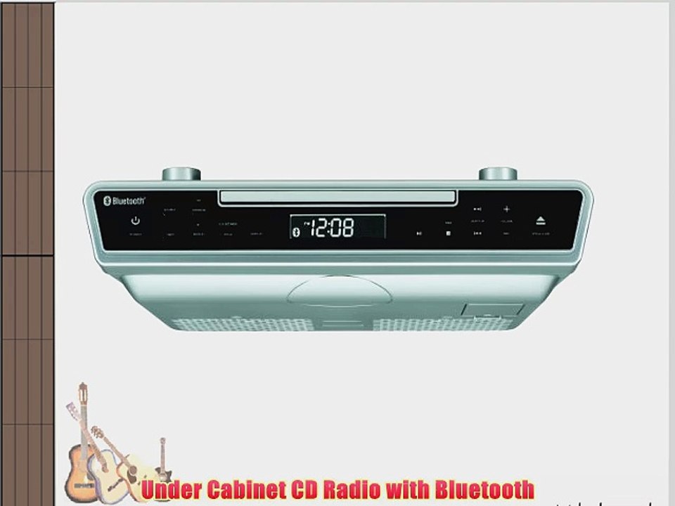Sylvania SKCR2713 Under Counter CD Player with Radio and Bluetooth Silver