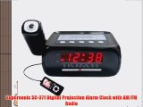 Supersonic SC-371 Digital Projection Alarm Clock with AM/FM Radio