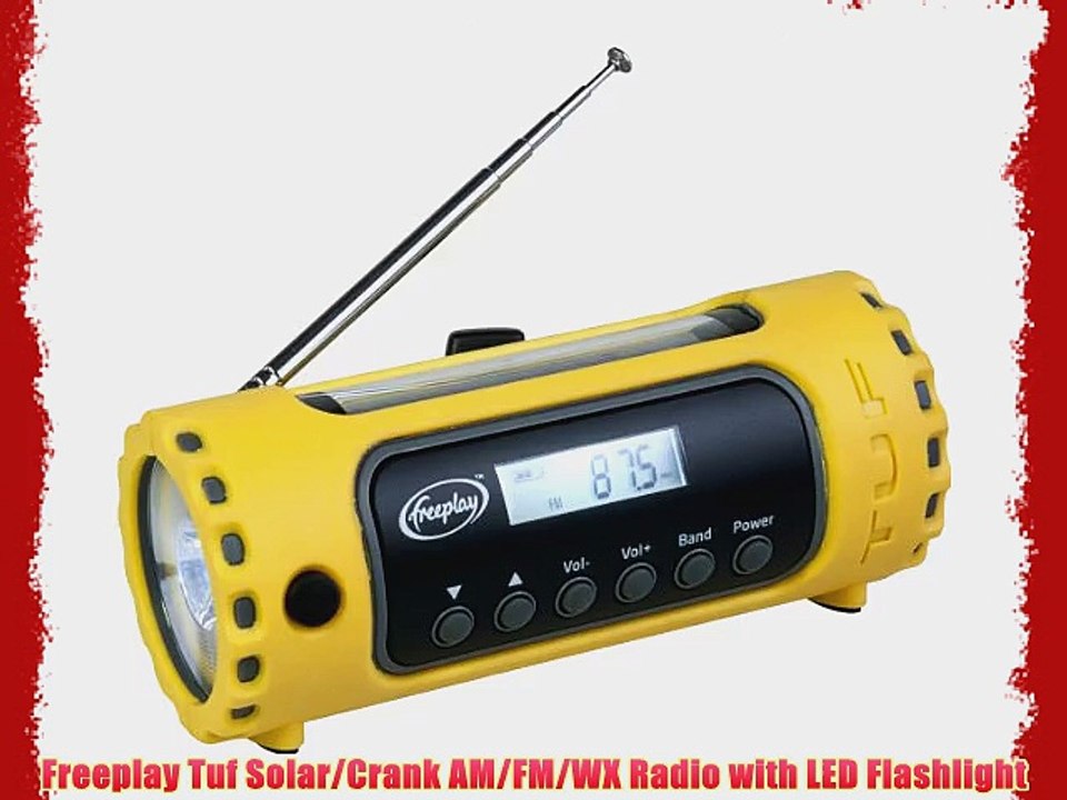 Freeplay Tuf Solar/Crank AM/FM/WX Radio with LED Flashlight