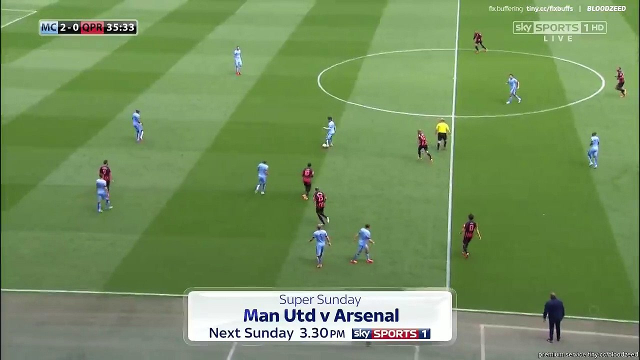 Sergio Agüero fantastic chance Green good save Manchester City vs QPR 10.05.2015
