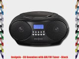 Insignia - CD Boombox with AM/FM Tuner - Black