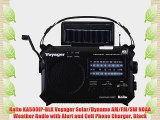 Kaito KA500IP-BLK Voyager Solar/Dynamo AM/FM/SW NOAA Weather Radio with Alert and Cell Phone