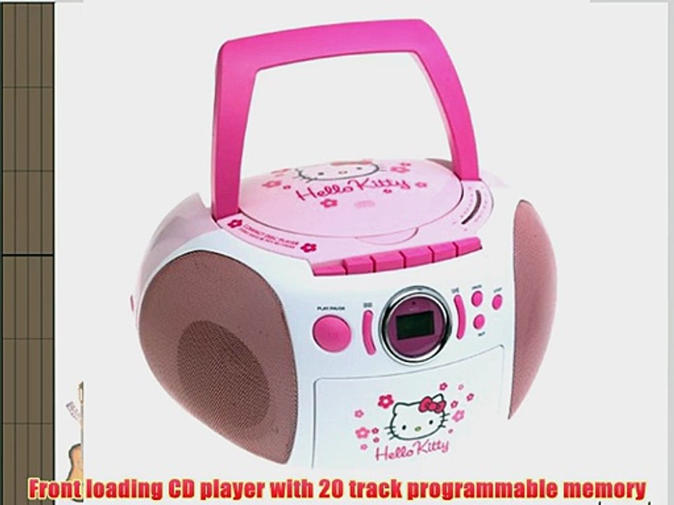 Hello Kitty CD Boom Box with AM/FM Stereo Radio - KT2028