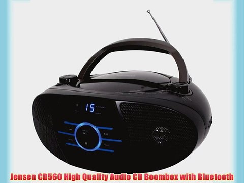 Jensen CD560 High Quality Audio CD Boombox with Bluetooth