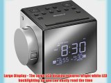 Sony Compact AM/FM Dual Alarm Clock Radio with Large LED Display Soothing Nature Sounds Time