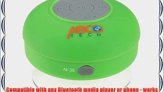 Abco Tech Water Resistant Wireless Bluetooth Shower Speaker with Suction Cup and Hands-Free