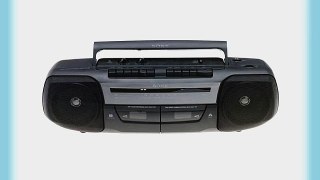 Sony CFS-W338 Stereo Boombox with Dual Cassette Decks and 2-Speed Tape Dubbing