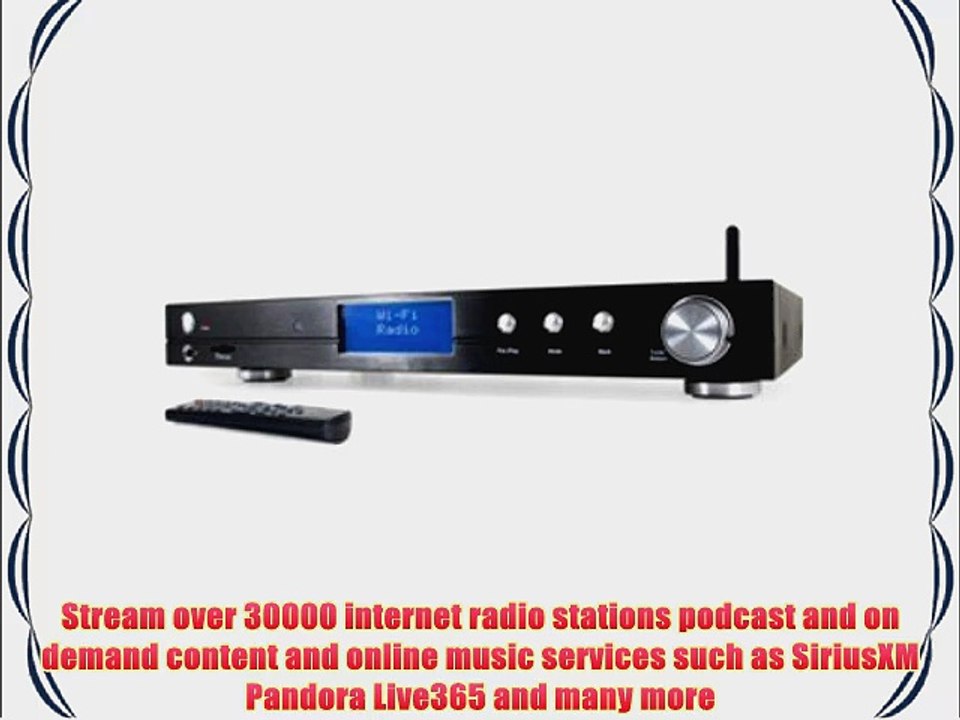 Grace Digital Internet Radio TUNER PRO IR Stereo Component Built-in Wireless 802.11n Wi-Fi