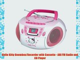 Hello Kitty Boombox/Recorder with Cassette - AM/FM Radio and CD Player