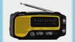 Kaito KA350YLW Voyager Trek Solar/Crank AM/FM/SW NOAA Weather Radio with 5-LED Flashlight Yellow