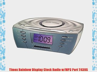 Timex Rainbow Display Clock Radio w/MP3 Port T439S
