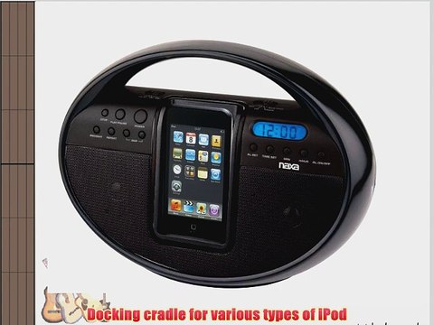 NAXA Electronics NI-3104 Portable AM/FM Stereo Radio with Dock for iPod