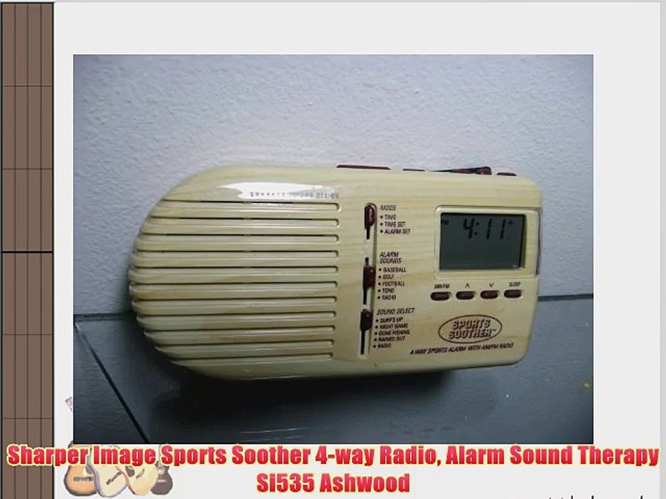 Sharper Image Sports Soother 4-way Radio Alarm Sound Therapy Si535 Ashwood
