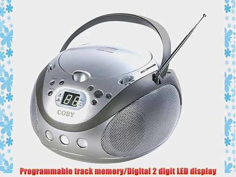 Coby CX-CD241 Portable CD Player with AM/FM Radio (Silver)