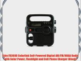 Et?n FR360B Solarlink Self-Powered Digital AM/FM/NOAA Radio with Solar Power Flashlight and