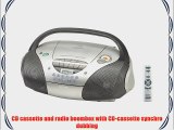 Sony CFD-S300 CD Radio Cassette Recorder Boombox (Silver)