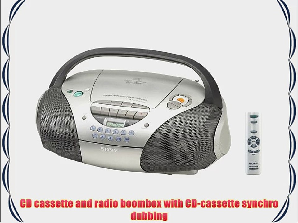 Sony CFD-S300 CD Radio Cassette Recorder Boombox (Silver)