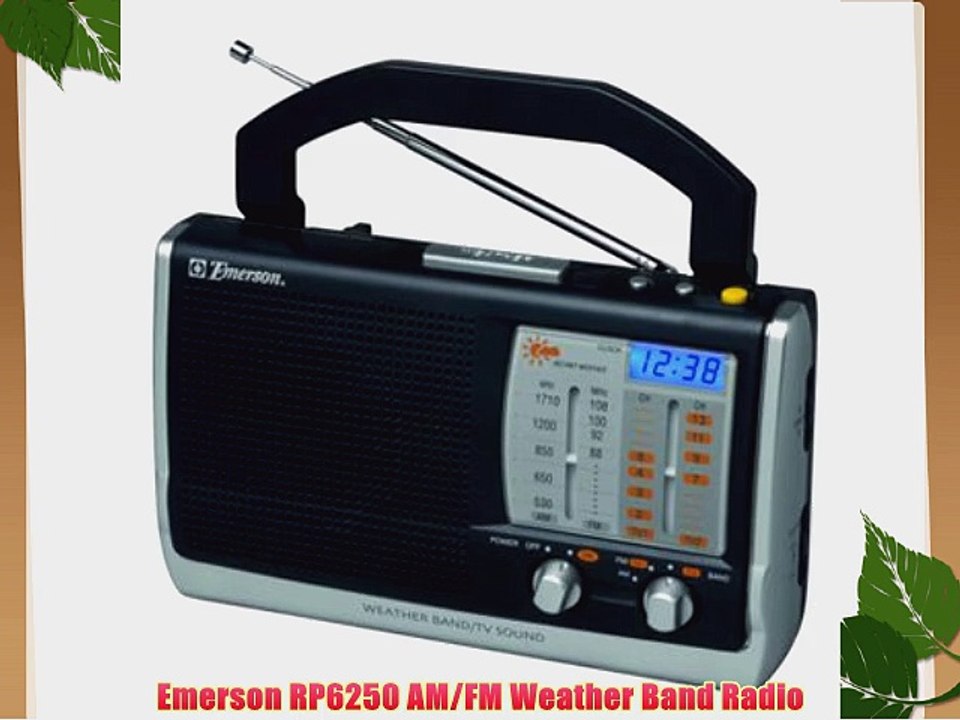 Emerson RP6250 AM/FM Weather Band Radio video Dailymotion