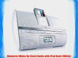 Memorex iWake Up Clock Radio with iPod Dock (White)